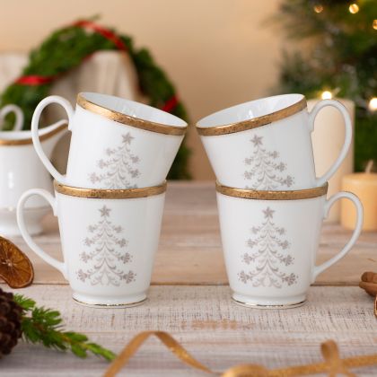 Mugs, Tree, 12 oz., Set of 4