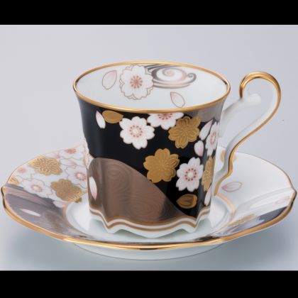Cup & Saucer (Black), 7 oz.