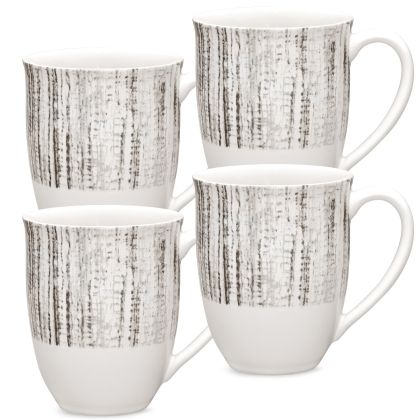 Slate Extra-Large Weave Mug, 18 oz, Set of 4