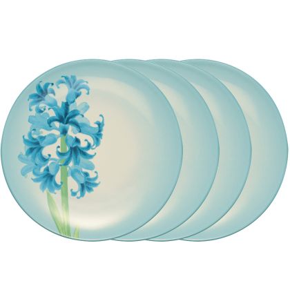 Accent/Luncheon Plate, Floral, 8 1/4" (Hyacinth), Set of 4