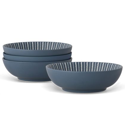 Stripe Cereal Bowl, 7", 27 oz., Set of 4