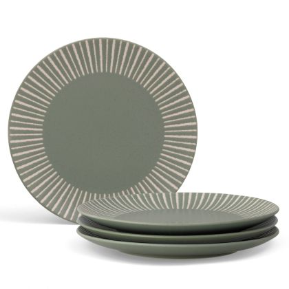 Stripe Accent Plate, 8 1/2", Set of 4