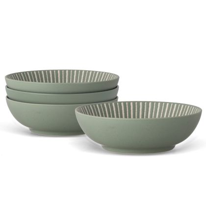 Stripe Cereal Bowl, 7", 27 oz., Set of 4