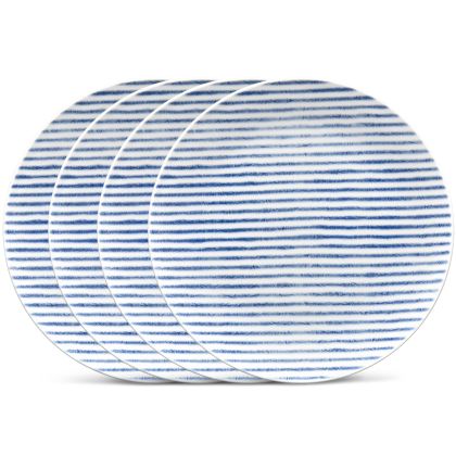 Coupe Stripe Salad Plate, 9 1/2", Set of 4