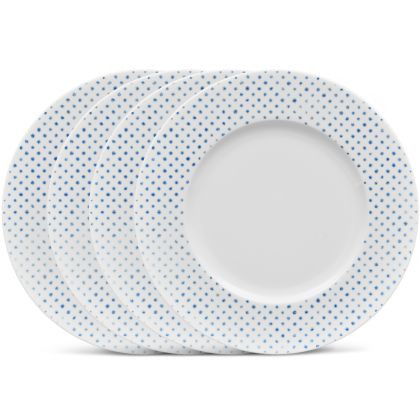 Rim Dot Dinner Plate, 11", Set of 4