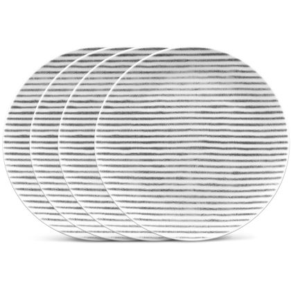 Coupe Stripe Salad Plate, 9 1/2", Set of 4