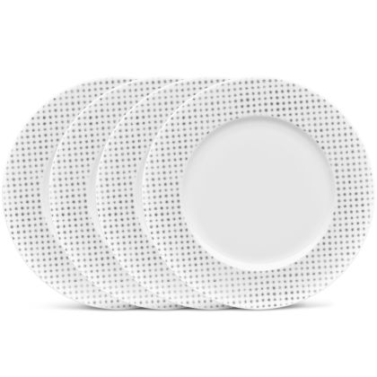 Rim Dot Dinner Plate, 11", Set of 4
