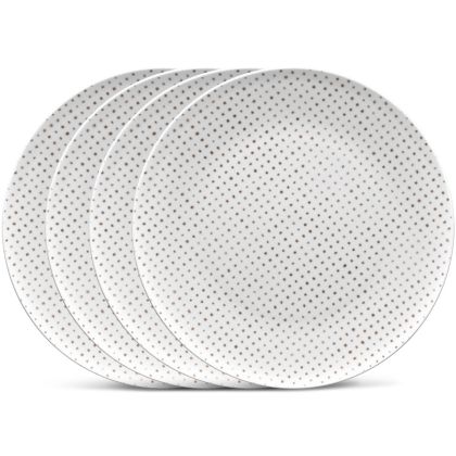 Coupe Dots Dinner Plate, 11", Set of 4