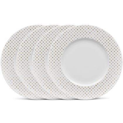 Rim Dot Salad Plate, 9 1/2", Set of 4